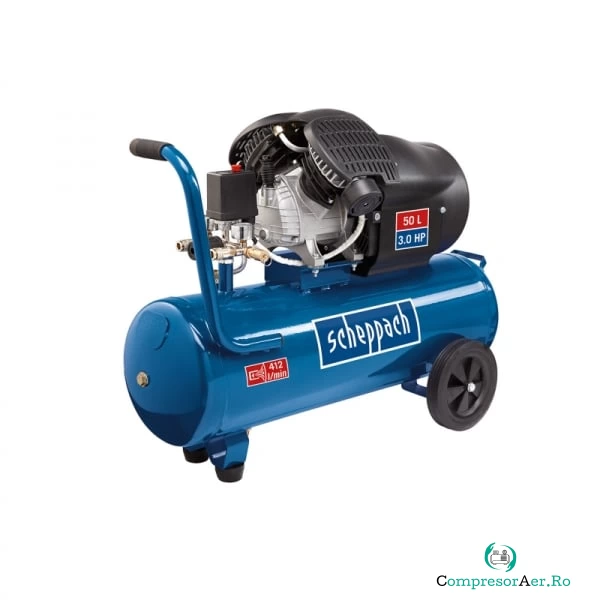 Compresor cu doi cilindri HC52DC Scheppach 5906101901, 2200 W, 50L, 8 bari la 1,620.09 lei ron