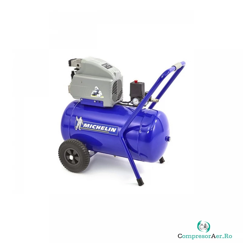 Compresor de aer cu piston monofazat, MICHELIN, tip MCX50, 230V, rezervor 50l, debit 170l/min, 10 bar, ungere cu ulei la 1,299.99 lei ron