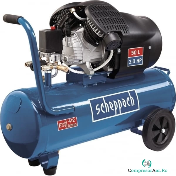 Compresor cu doi cilindri HC53DC Scheppach 5906102901, 2200 W, 50L, 10 bari la 1,758.93 lei ron