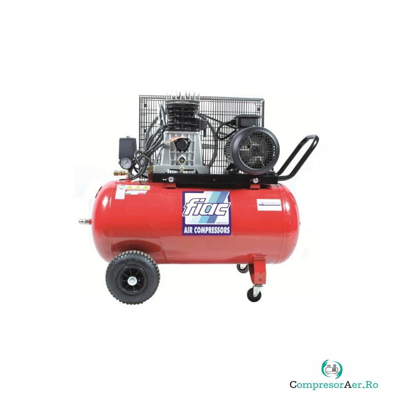 Compresor de aer cu piston trifazat, FIAC Professional Italia, tip AB90/425, 380V, rezervor 90l, debit 425 l/min, 15 bar, ungere cu ulei