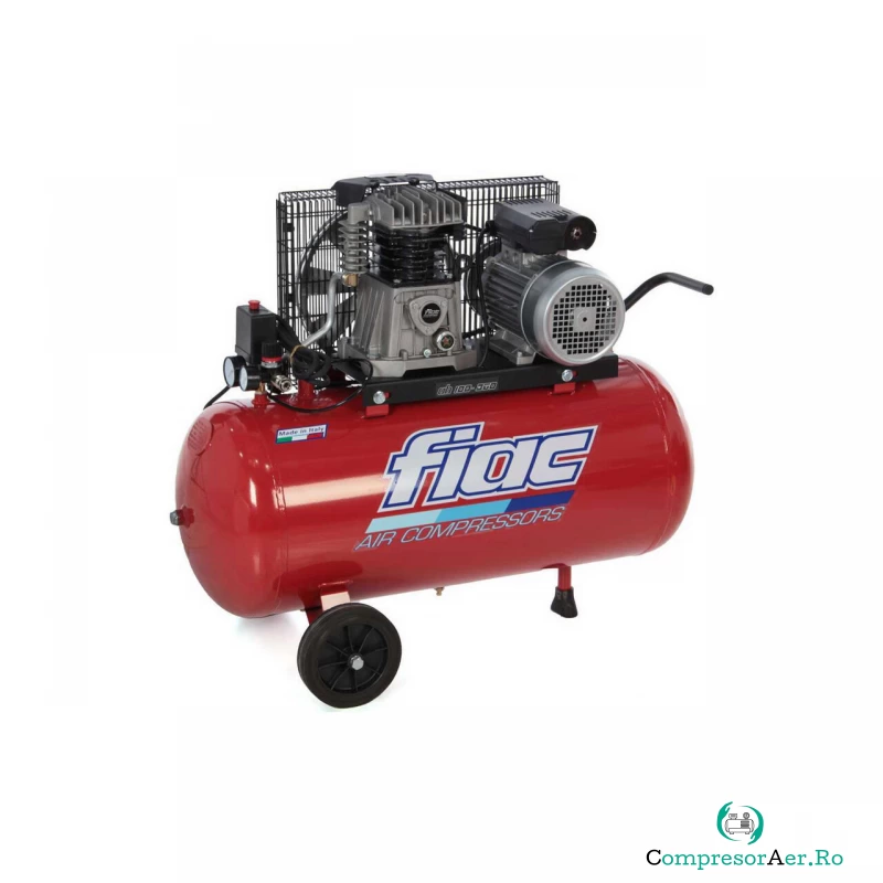 Compresor de aer cu piston monofazat, FIAC Professional Italia, tip AB100/415MC, 230V, rezervor 100l, debit 400l/min, 10 bar, ungere cu ulei