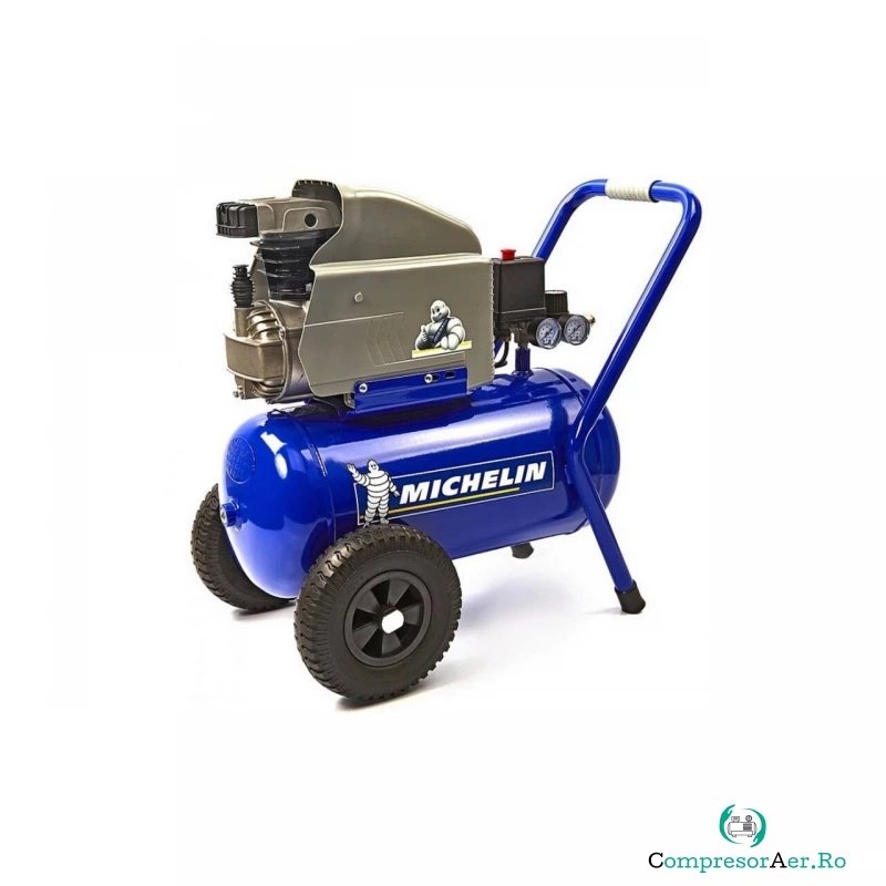 Compresor de aer cu piston monofazat, MICHELIN, tip MCX24, 230V, rezervor 25l, debit 170l/min, 10 bar, ungere cu ulei