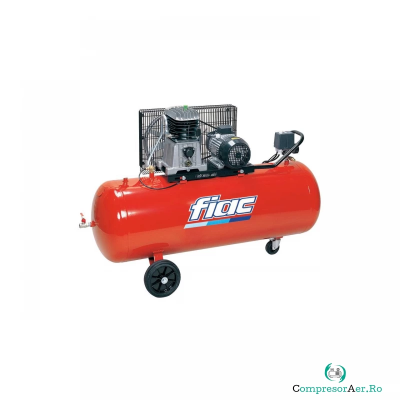 Compresor de aer cu piston trifazat, FIAC Professional Italia, tip AB200/410TC, 380V, rezervor 200l, debit 410l/min, 10 bar, ungere cu ulei