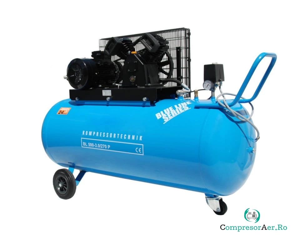Compresor de aer cu piston - Blue Line 3kW, 500 L/min, 9 bari - Rezervor 270 Litri - WLT-BLU-500-3.0/270 la 5,887.31 lei ron