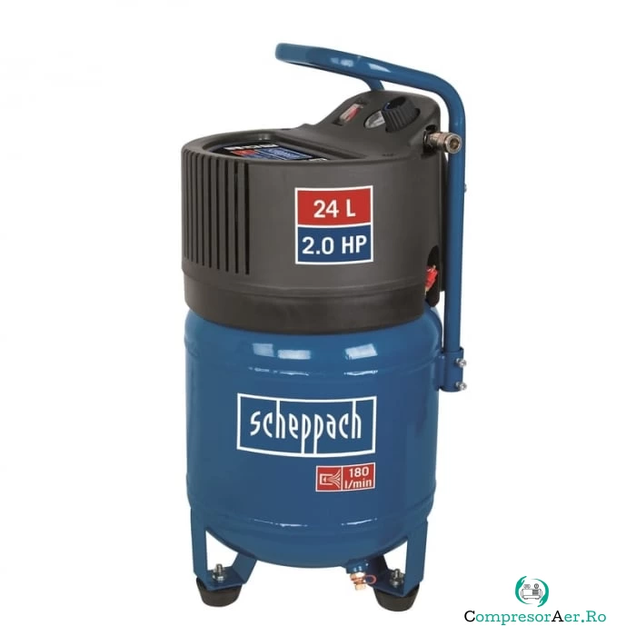 Compresor fara ulei HC24V Scheppach 5906117901, 1500 W, 24 l, 10 bari la 1,607.25 lei ron